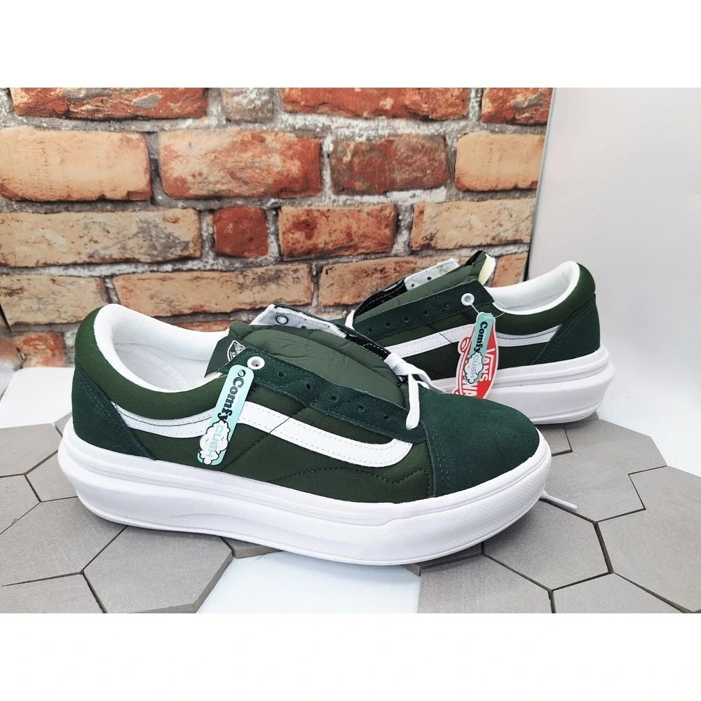 Vans OTW Old Skool Over CC Green White Skate Shoes VN0A7Q5EDGY Men Sz‎ 10 Chunky
